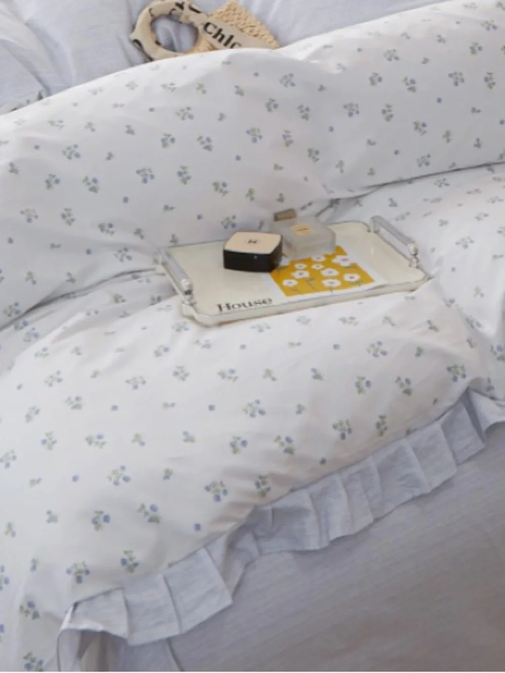 Children’s Duvet Set 100% Cotton - BLUE FLORAL - TWIN